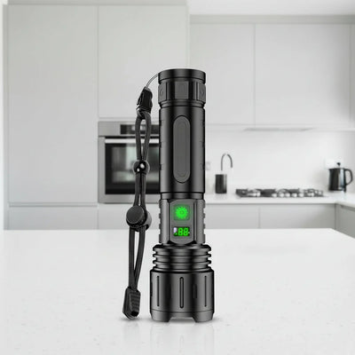 LED Flashlight 100,000 Lumens USB-C Charging & Power Bank