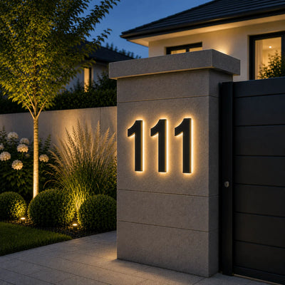 LED House Number Stainless Steel IP68 Waterproof Customizable