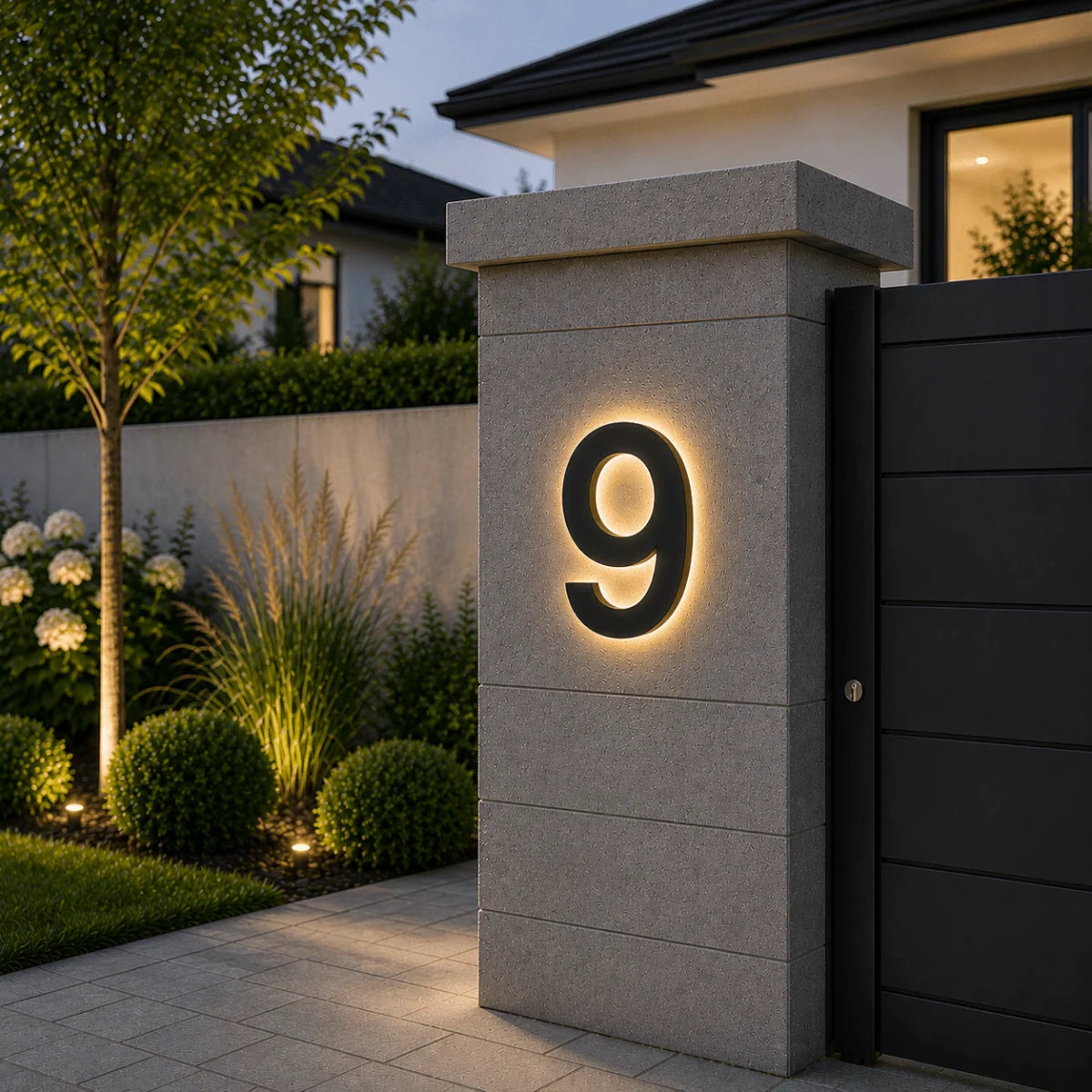 LED House Number Stainless Steel IP68 Waterproof Customizable