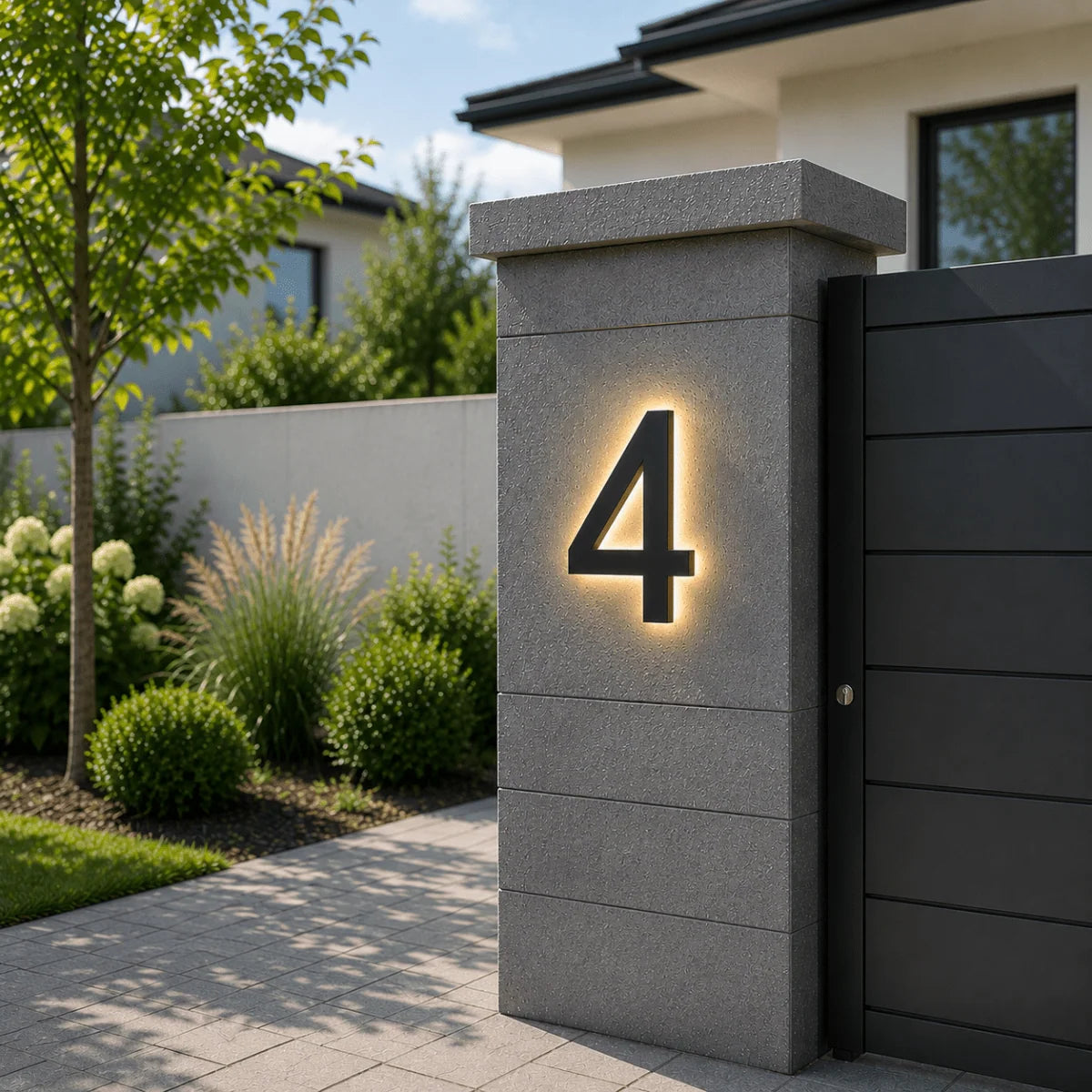 LED House Number Stainless Steel IP68 Waterproof Customizable