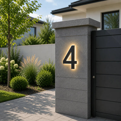 LED House Number Stainless Steel IP68 Waterproof Customizable