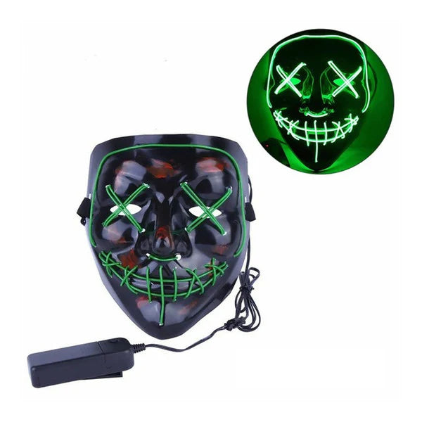 LED Light Mask Full-Face Wired Remote 3 Lighting Modes