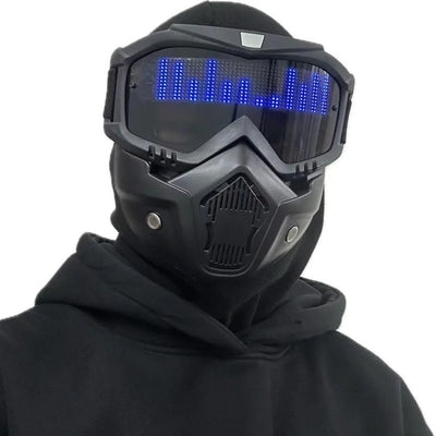 LED Mask App-Controlled Custom Display 8-Hour Runtime