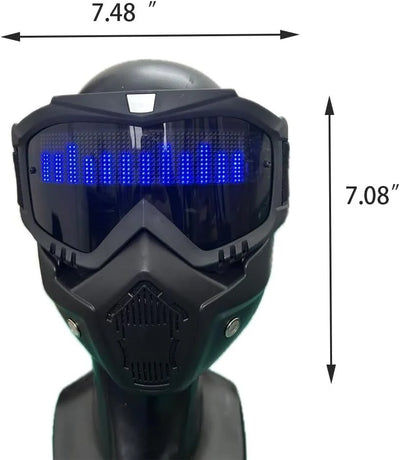 LED Mask App-Controlled Custom Display 8-Hour Runtime