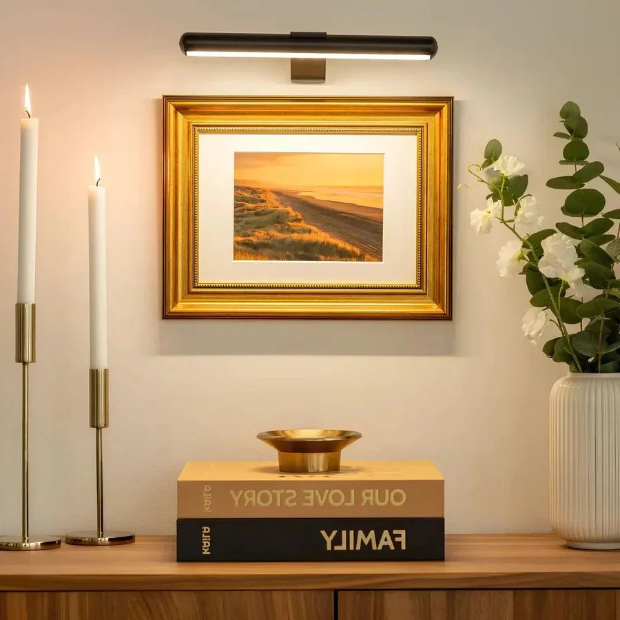 LED Picture Light 360° Adjustable Dimmable USB Rechargeable