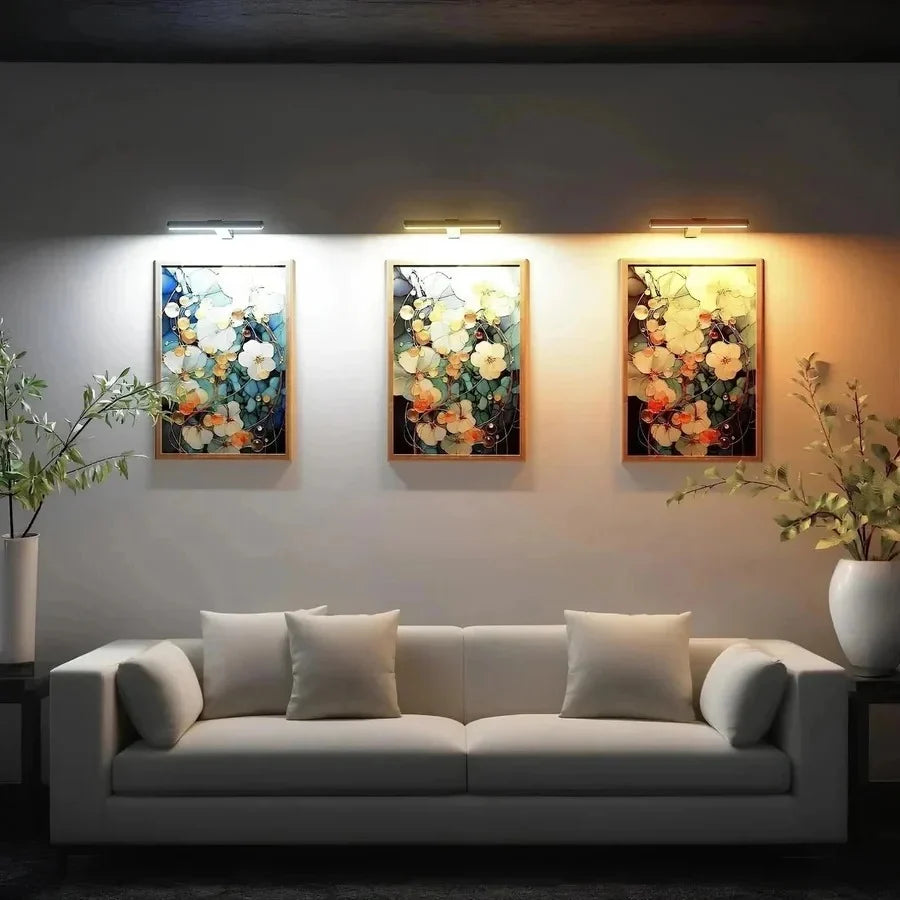LED Picture Light 360° Adjustable Dimmable USB Rechargeable