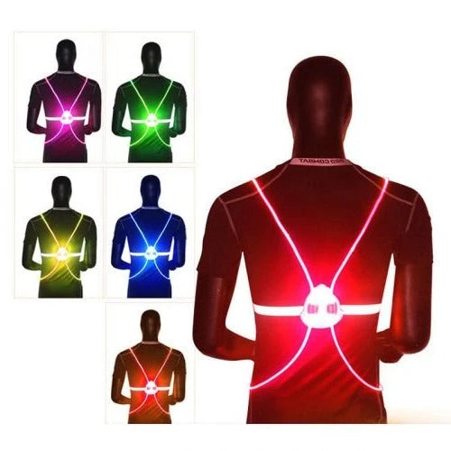 LED Safety Vest 360° Illumination Adjustable Fit & Weather-Resistant