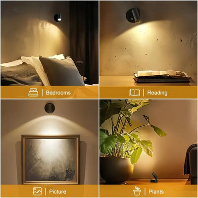 LED Spotlight Wireless USB-C Rechargeable Swivel Head