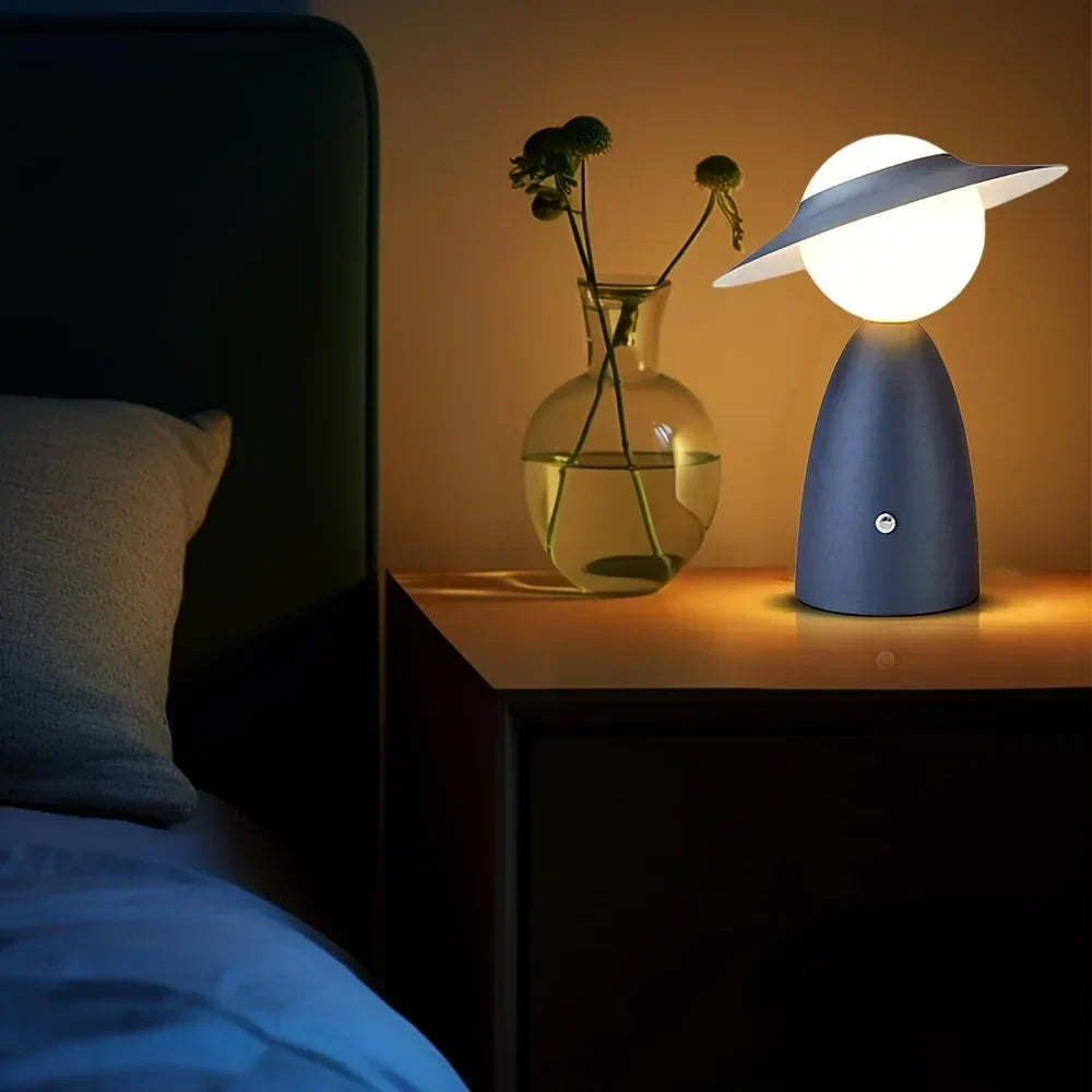 LED Table Lamp Touch Control & Built-In Charger