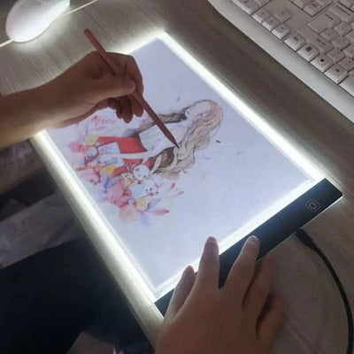 LED Tracing Tablet Ultra-Thin Adjustable Brightness USB-Powered