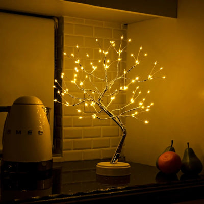 LED Tree Lamp Bonsai Warm White USB & Battery