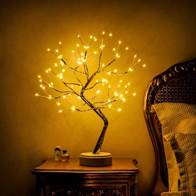 LED Tree Lamp Bonsai Warm White USB & Battery
