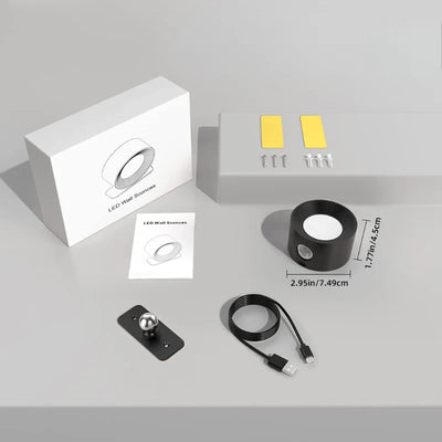 LED Wall Lamp Touch Control Dimmable 3-Color Battery-Powered