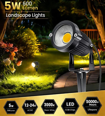 Landscape Spotlights 10-Pack Adjustable Weatherproof IP65