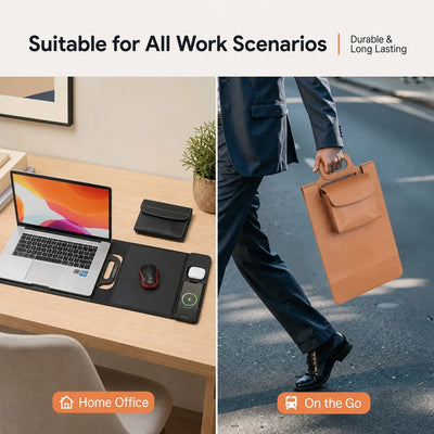 Laptop Bag Foldable 3-Device Wireless Charger & Integrated Laptop Stand