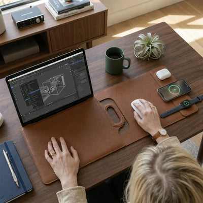 Laptop Bag Foldable 3-Device Wireless Charger & Integrated Laptop Stand