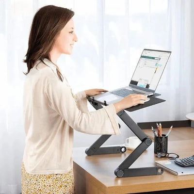 Laptop Stand Adjustable Aluminum Vented Detachable Mouse Pad