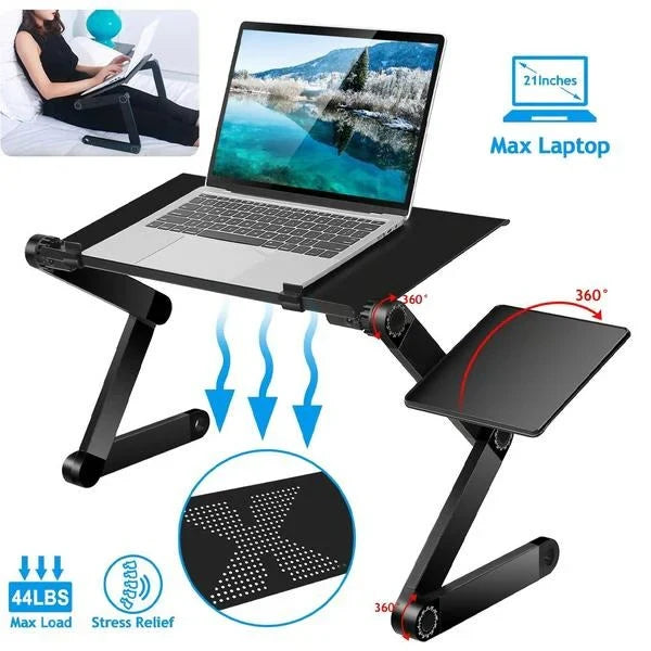 Laptop Stand Adjustable Aluminum Vented Detachable Mouse Pad