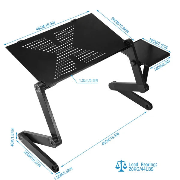 Laptop Stand Multi-Joint Adjustable Ventilated Aluminum Tray