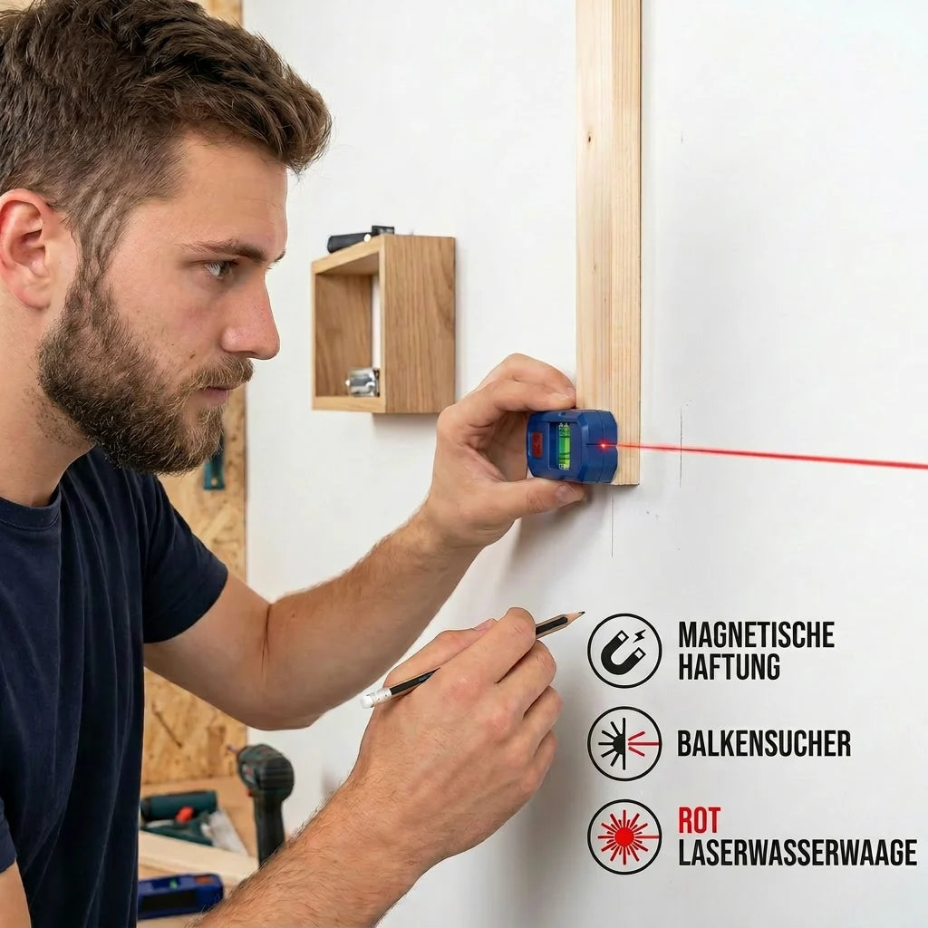 Laser Level 3-In-1 Stud Finder Magnetic Base
