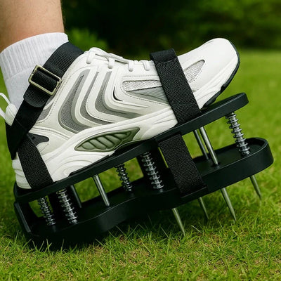 Lawn Aerator Shoes Metal Spikes & Adjustable Straps