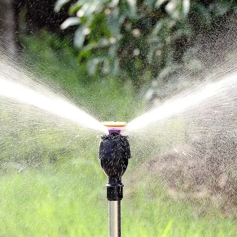 Lawn Sprinkler 360-Degree Rotating Head Adjustable Tripod Height