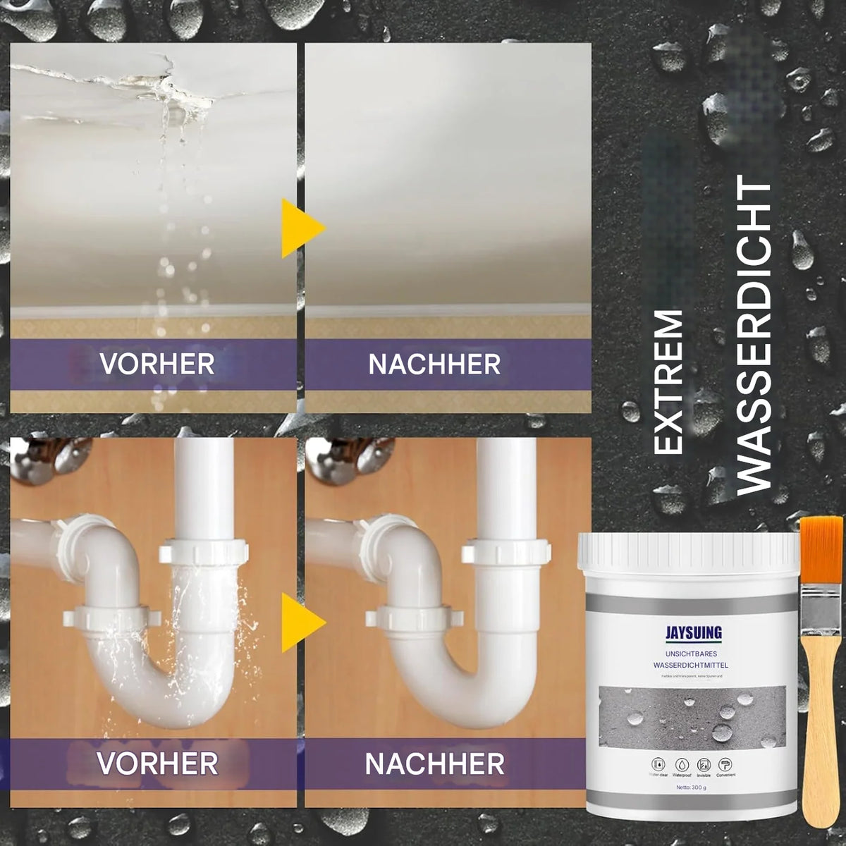 Leak Repair Sealant Brush-On Waterproof Paintable