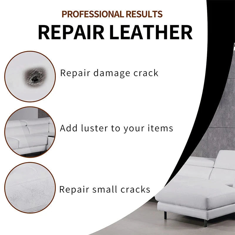 Leather Repair Kit 6-Color Paste Brush & Spatula Water-Resistant