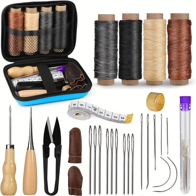 Leather Repair Sewing Kit Waxed Thread & Precision Needles