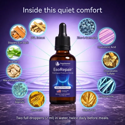 Liquid Dietary Supplement Throat & Stomach Lining Support