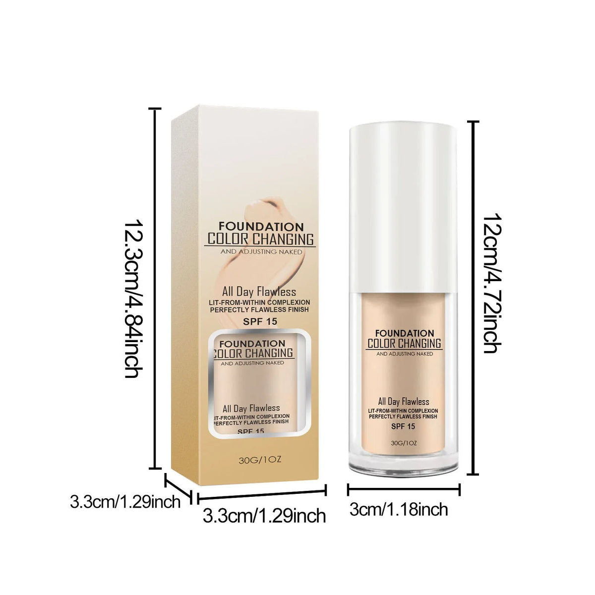 Liquid Foundation Tone-Adapting Full Coverage SPF 15 30ml