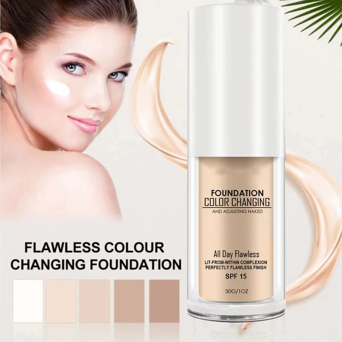 Liquid Foundation Tone-Adapting Full Coverage SPF 15 30ml