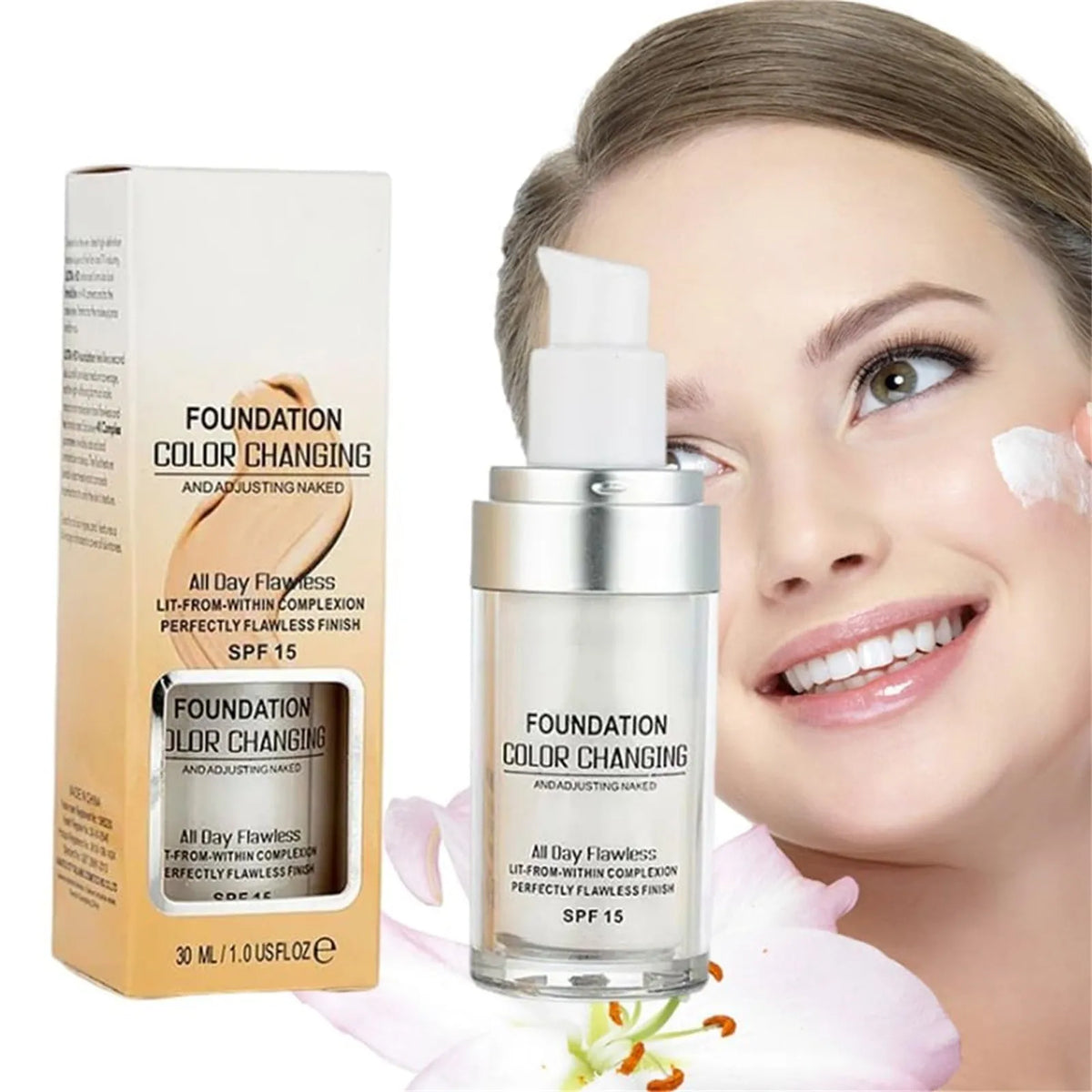 Liquid Foundation Tone-Adapting Full Coverage SPF 15 30ml