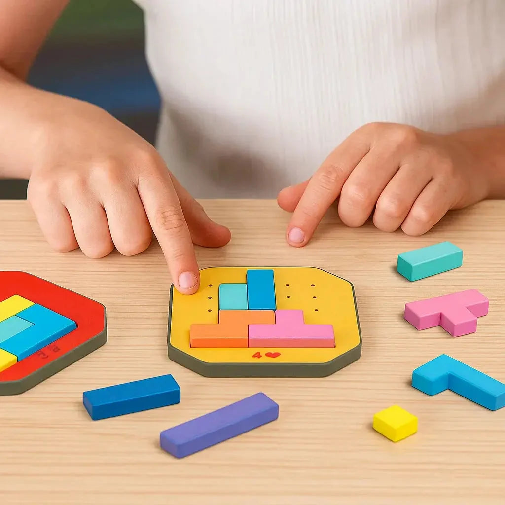 Logic Puzzle Game 108 Building Blocks 20 Task Cards