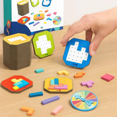 Logic Puzzle Game 108 Building Blocks 20 Task Cards
