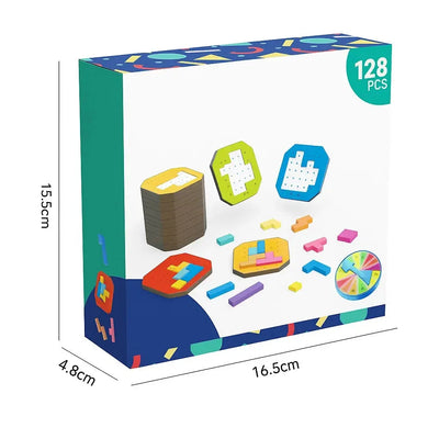 Logic Puzzle Game 108 Building Blocks 20 Task Cards