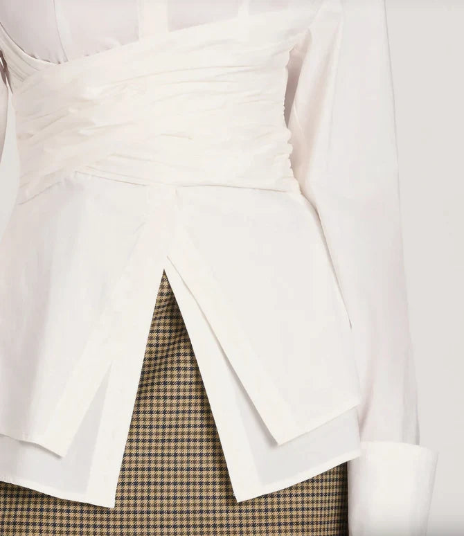 Long Sleeve Shirt Draped Waist Lightweight & Breathable