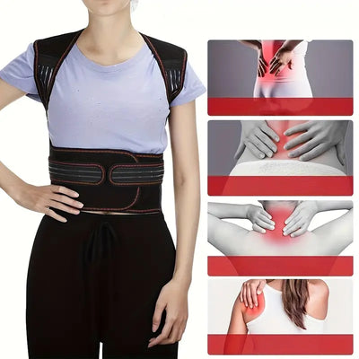 Lower Back Brace Adjustable Infrared Heat & 108 Magnets