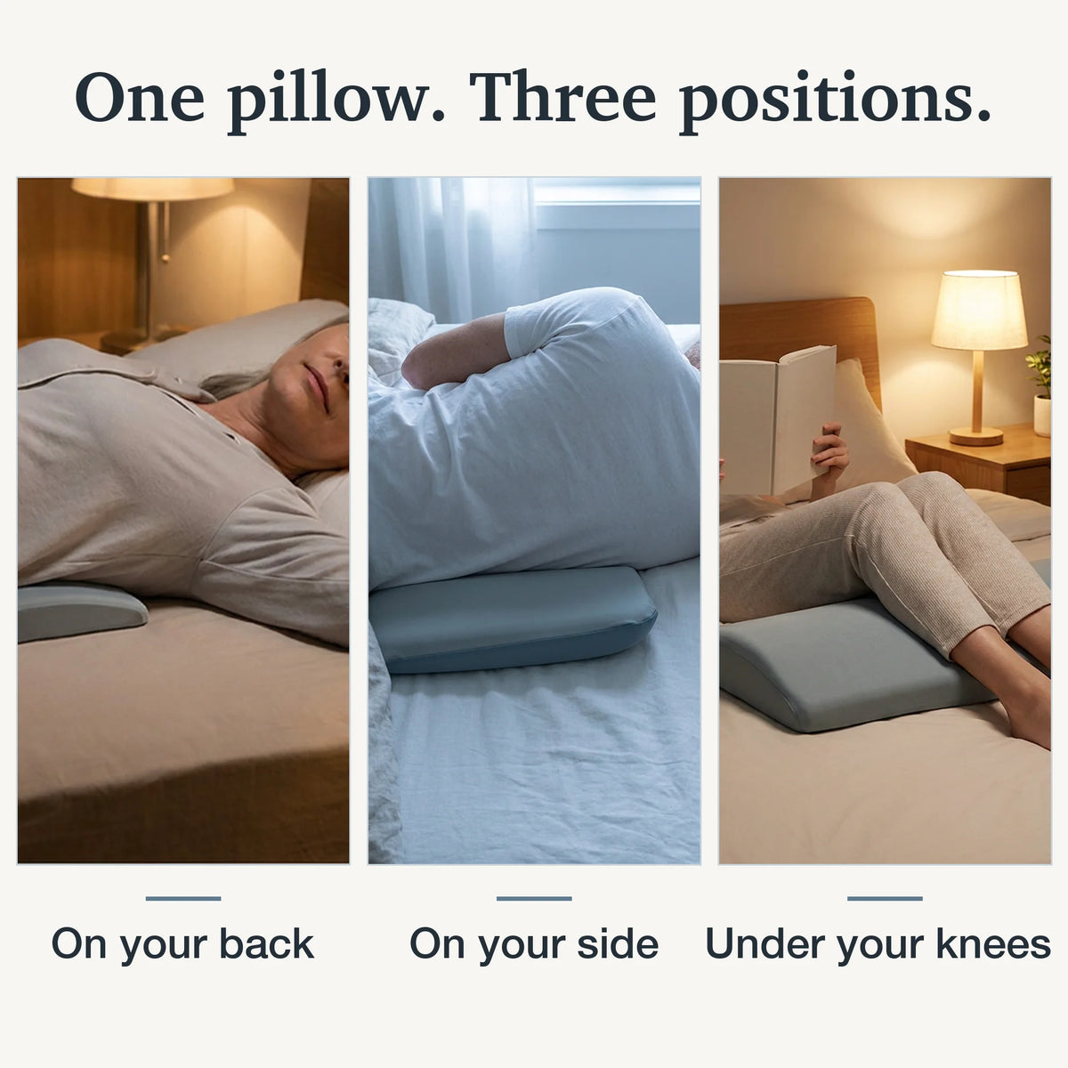 Lower Back Support Pillow Slow-Rebound Memory Foam Tapered Edge
