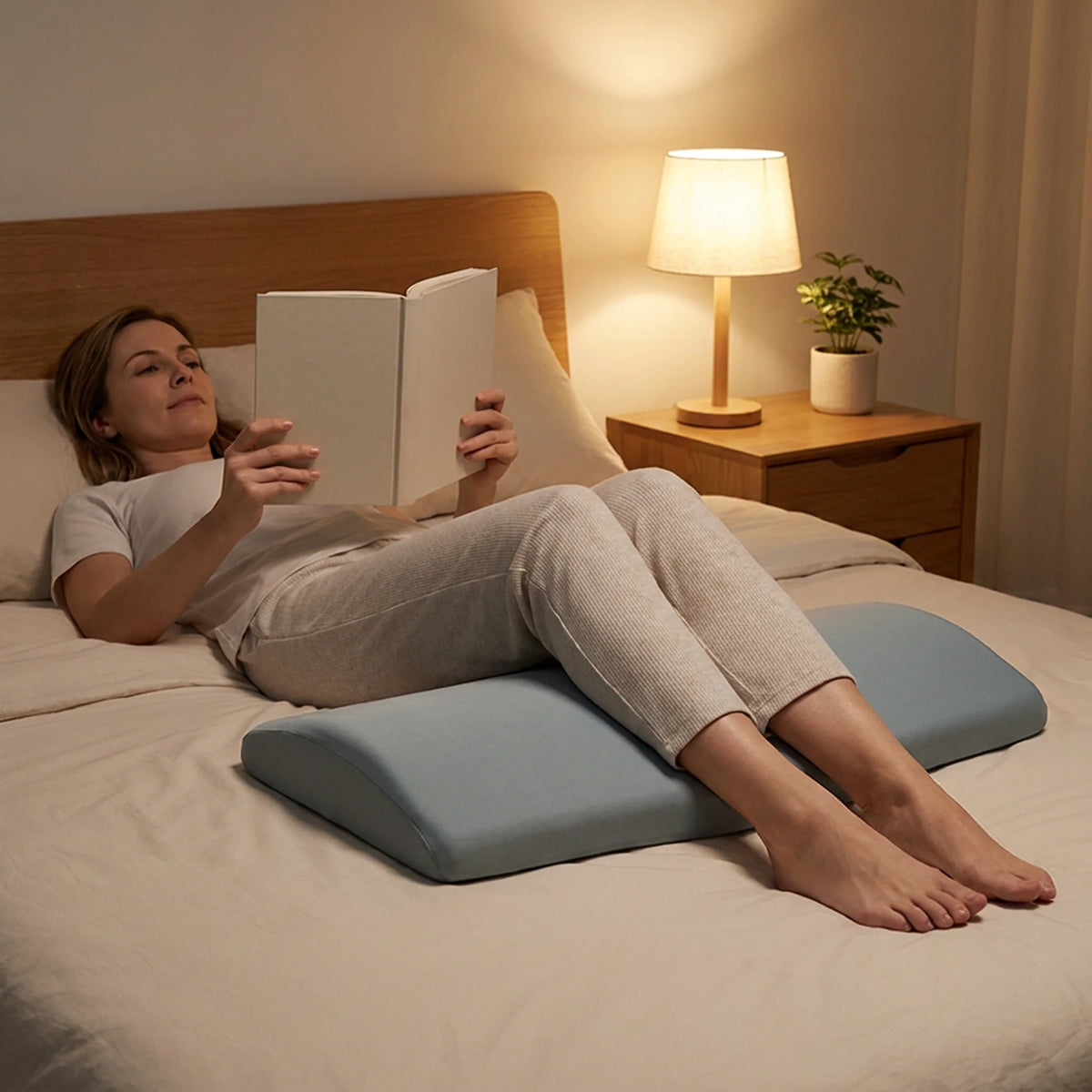 Lower Back Support Pillow Slow-Rebound Memory Foam Tapered Edge