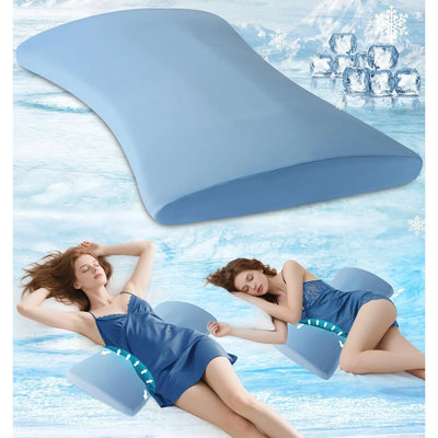 Lumbar Pillow Curved High Density Memory Foam Removable Cover