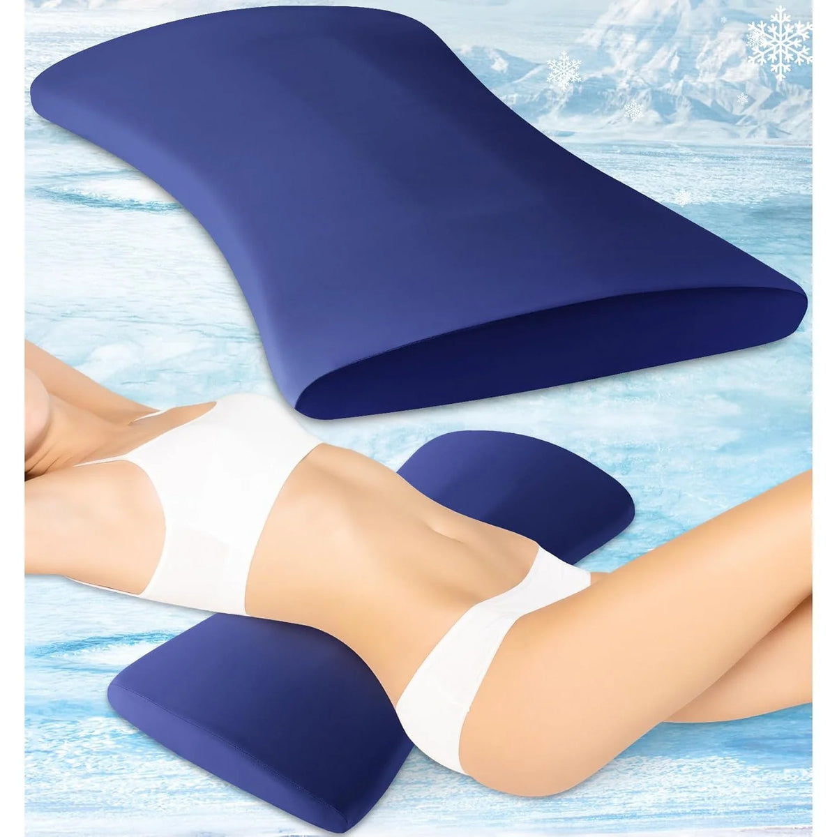 Lumbar Pillow Curved High Density Memory Foam Removable Cover
