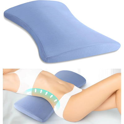 Lumbar Pillow Curved High Density Memory Foam Removable Cover
