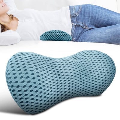 Lumbar Support Pillow Arc Memory Foam Washable Mesh Cover