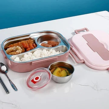Lunch Box Insulated Multi-Compartment Snap-Lock Lid