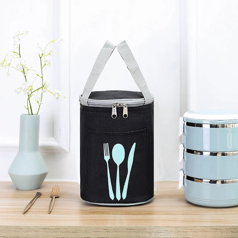 Lunch Cooler Bag Insulated Water-Resistant Front Cutlery Pocket