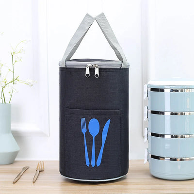 Lunch Cooler Bag Insulated Water-Resistant Front Cutlery Pocket