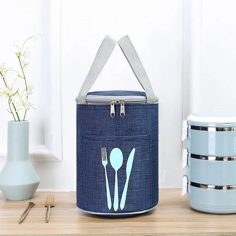 Lunch Cooler Bag Insulated Water-Resistant Front Cutlery Pocket