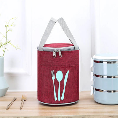 Lunch Cooler Bag Insulated Water-Resistant Front Cutlery Pocket