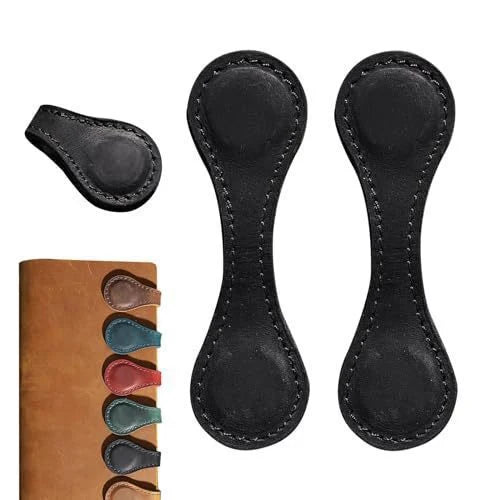 Magnetic Bookmarks Genuine Leather Set of 2